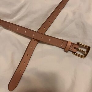 Elegant Blush Leather Belt